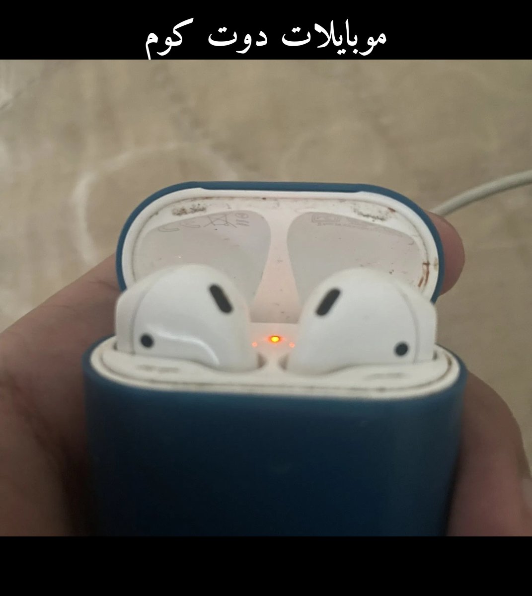 سماعة ايربودز اصلية للبيع مستعملة